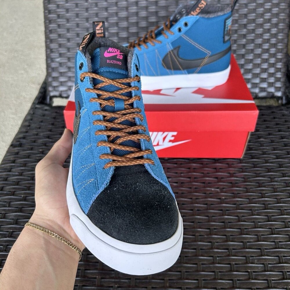 NIKE BLAZER MID PRM SB ACCLIMATE PACK MARINA - MENS 8.5 / WOMENS 10 - Picture 2 of 6